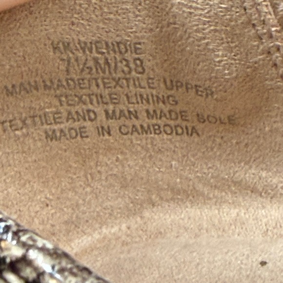 Kelly & Katie WENDIE Flats Snake Print Ballet Slip On Shoes Women's 7.5M - Picture 7 of 13